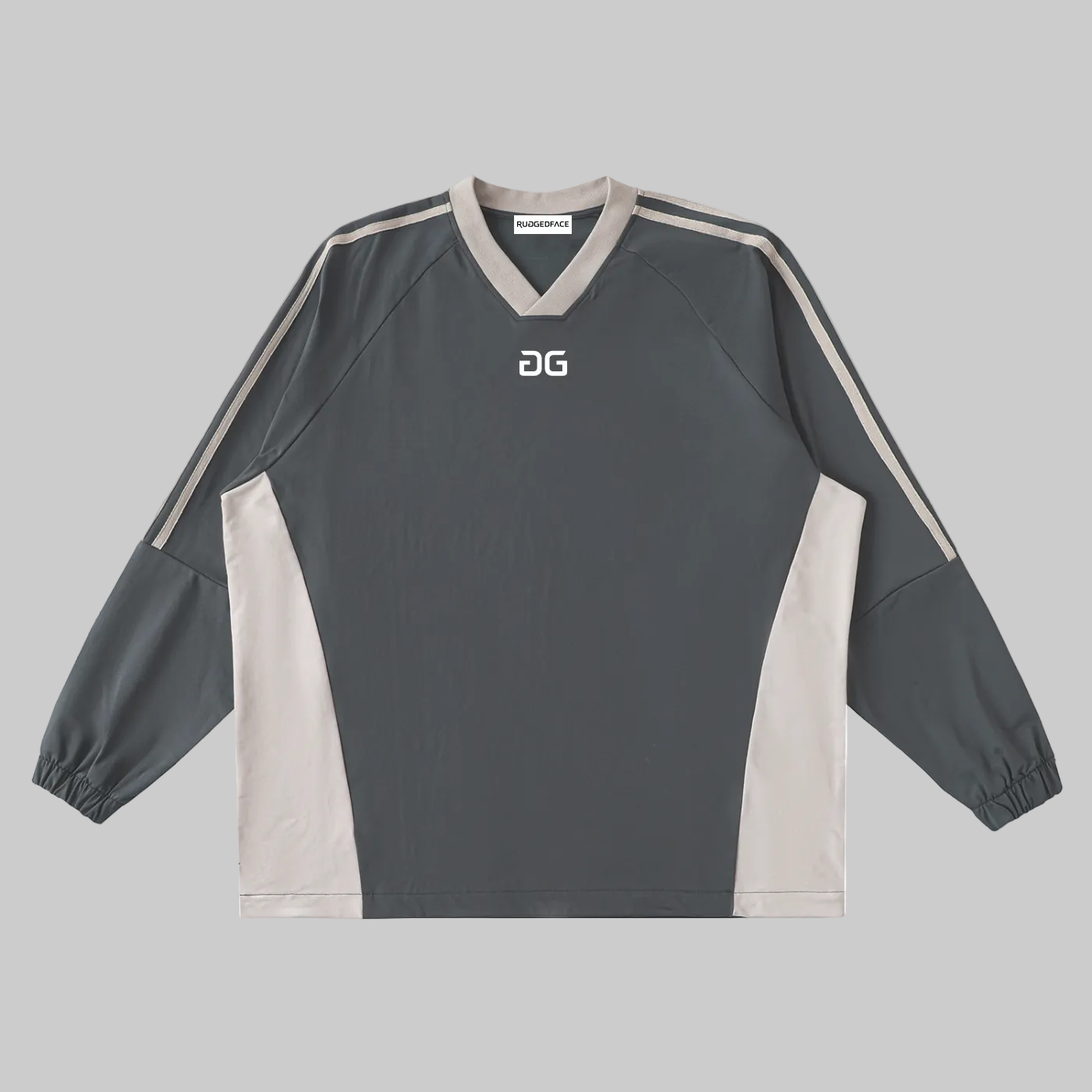 NUSANTARA LONGSLEEVE GRAY/KHAKI | RUGGEDFACE