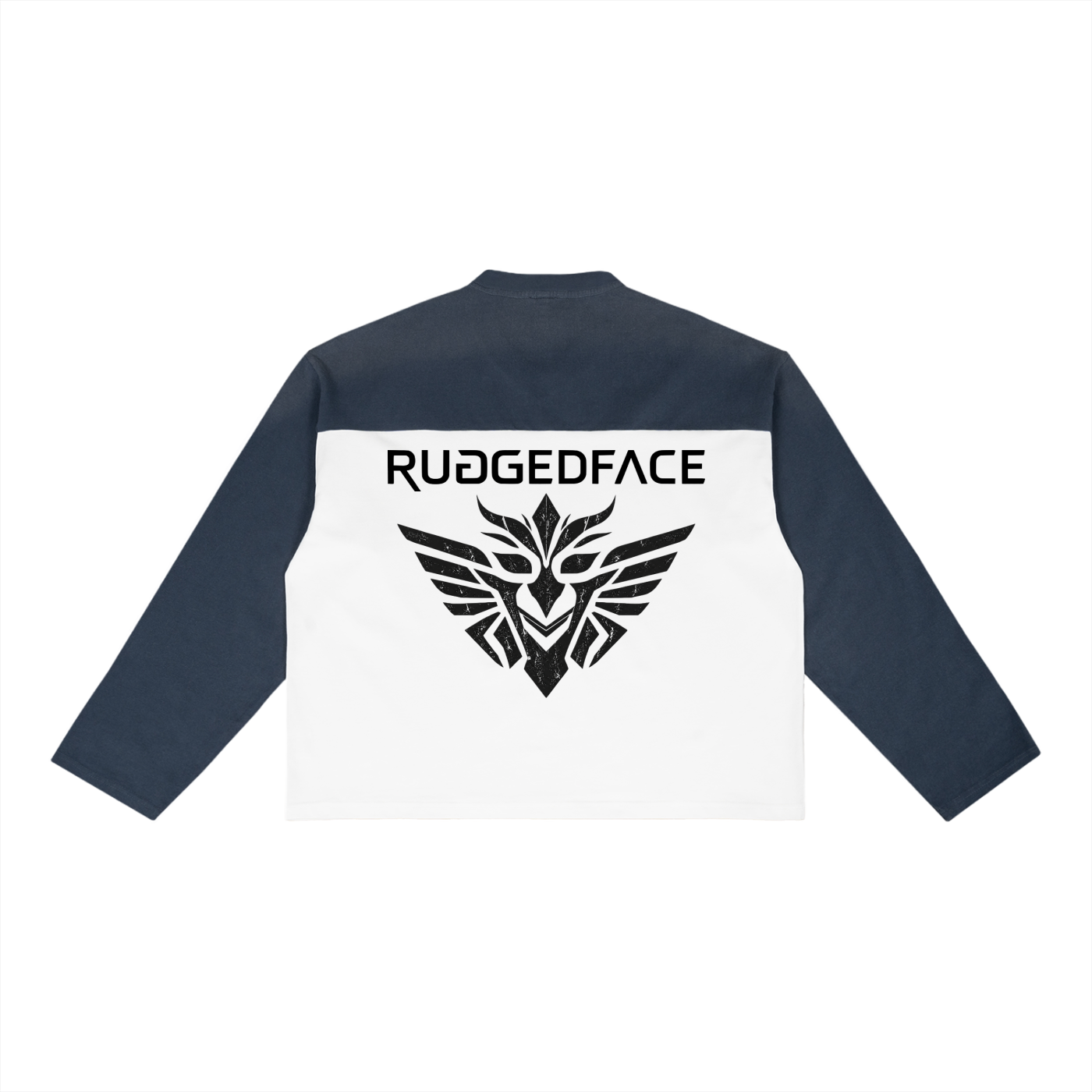 RUGGEDFACE_BATIK_STEEL_LONGSLEEVE_Blue_with_White_flat_back