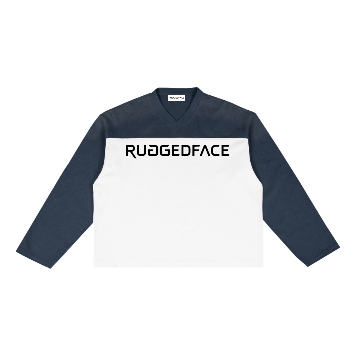 RUGGEDFACE_BATIK_STEEL_LONGSLEEVE_Blue_with_White_flat_front