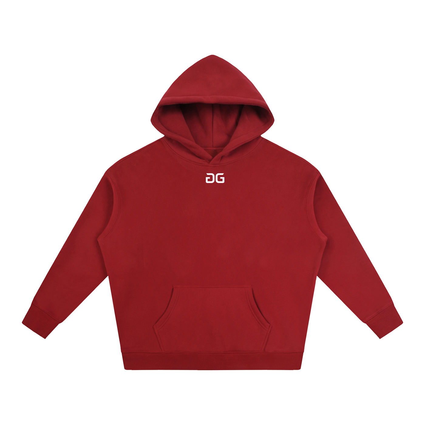 RUGGEDFACE_Essential_Hoodie_Red_flat_front