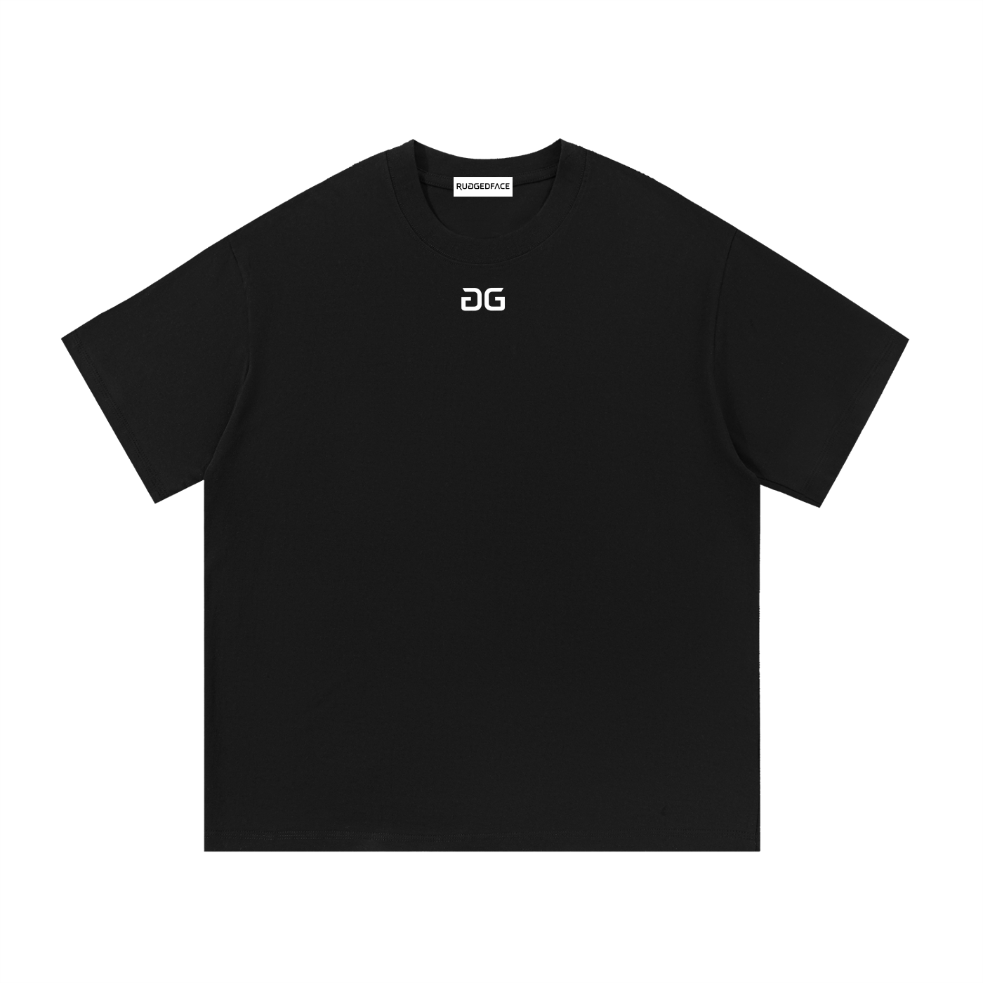 RUGGEDFACE_Essential_Tee_Black_flat_front