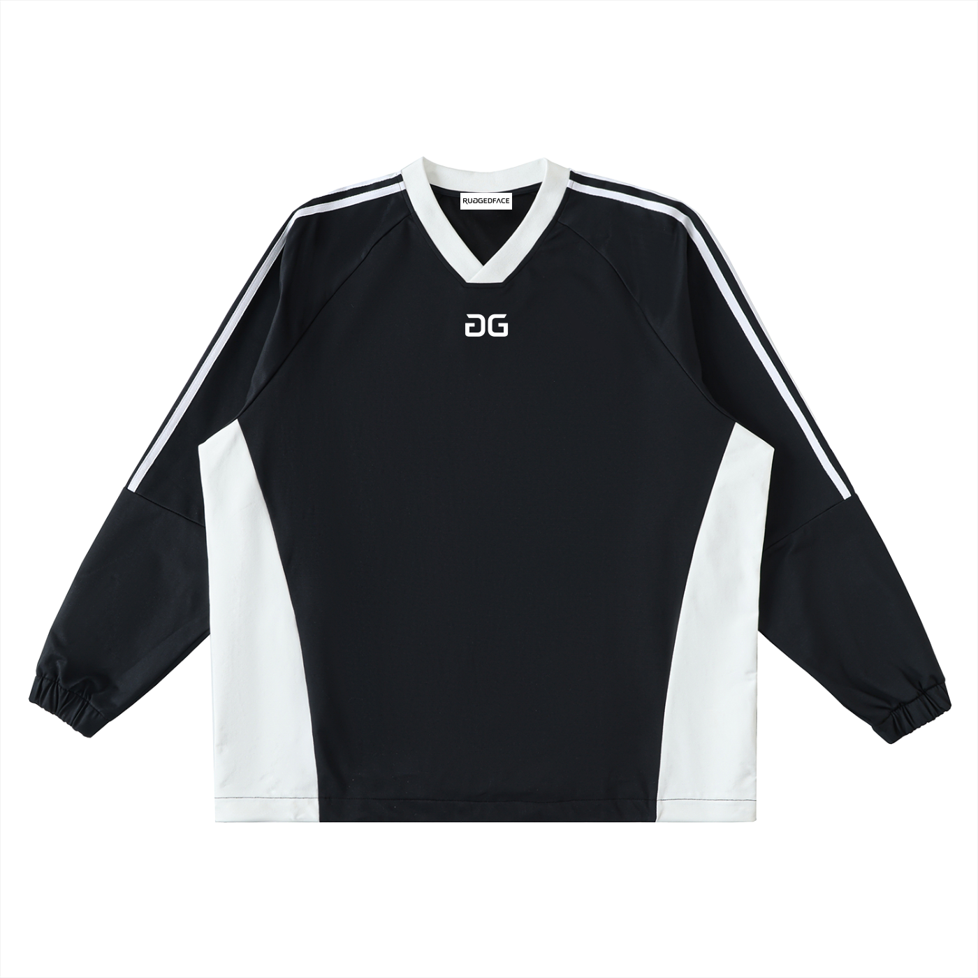 RUGGEDFACE_NUSANTARA_LONGSLEEVE_Black_with_White_flat_front