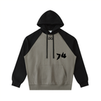 RUGGEDFACE_RAGLAN_HOODIE_Gray with Black_flat_front