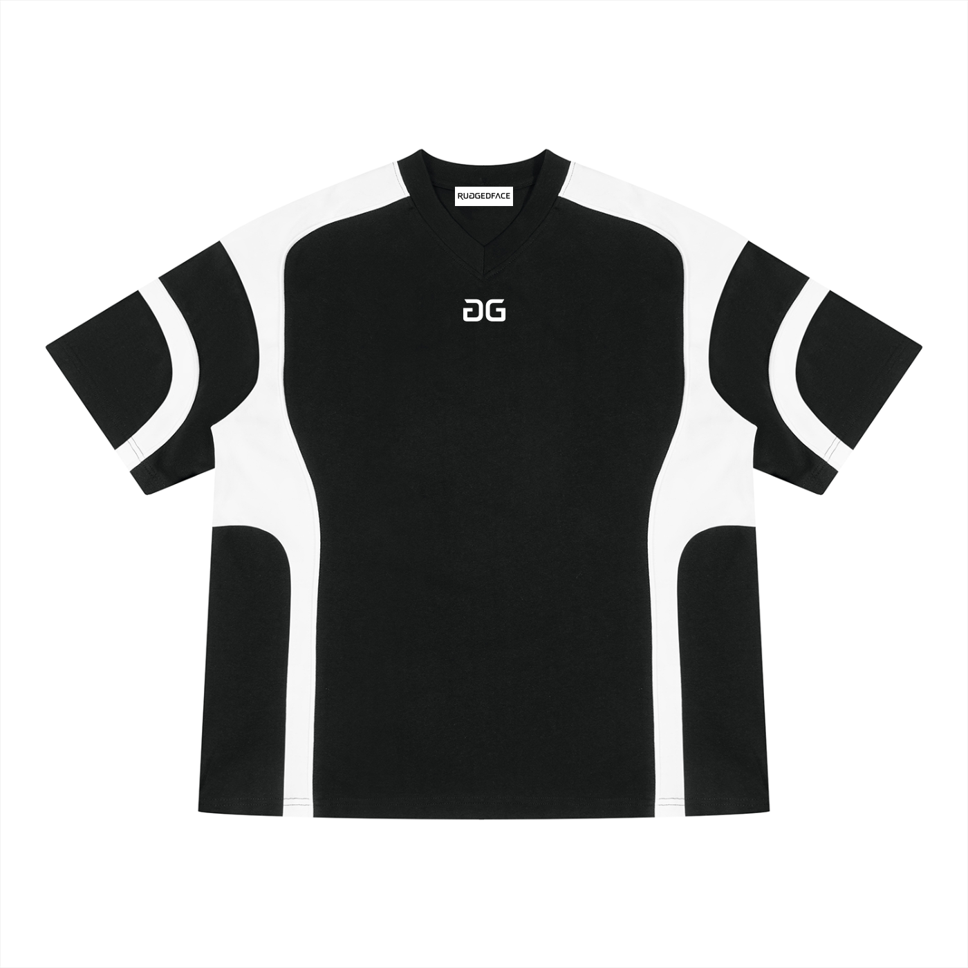 RUGGEDFACE_borneo_raw_tee_Black_with_White_flat_front